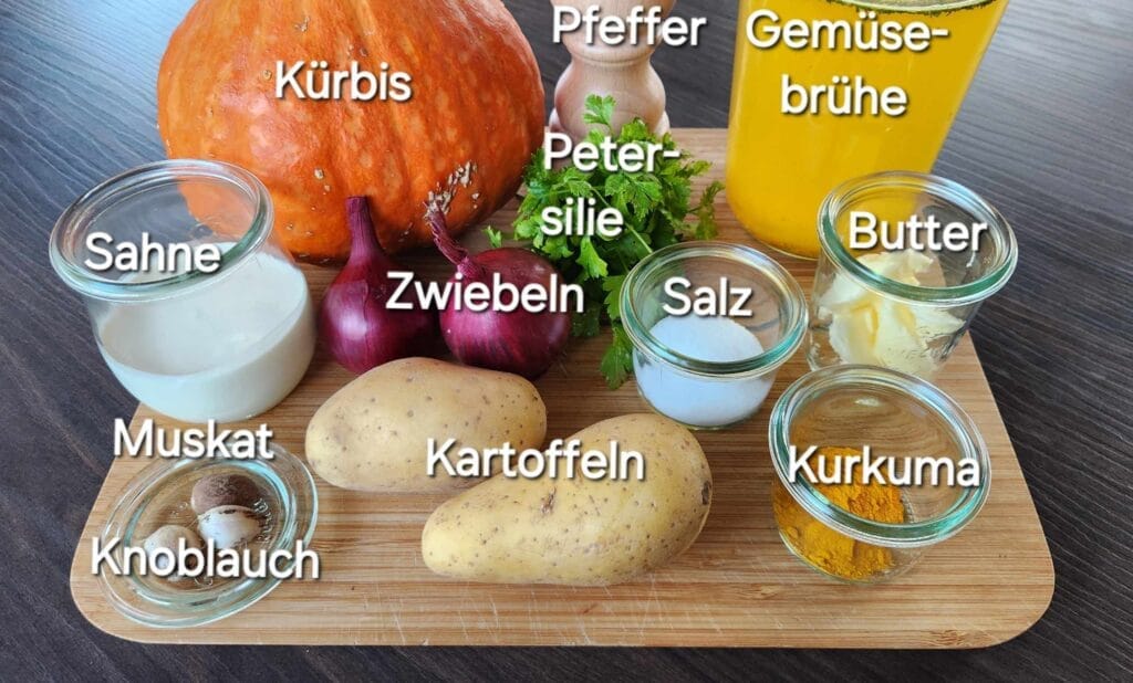 time2care - klassische Kürbissuppe Zutaten
