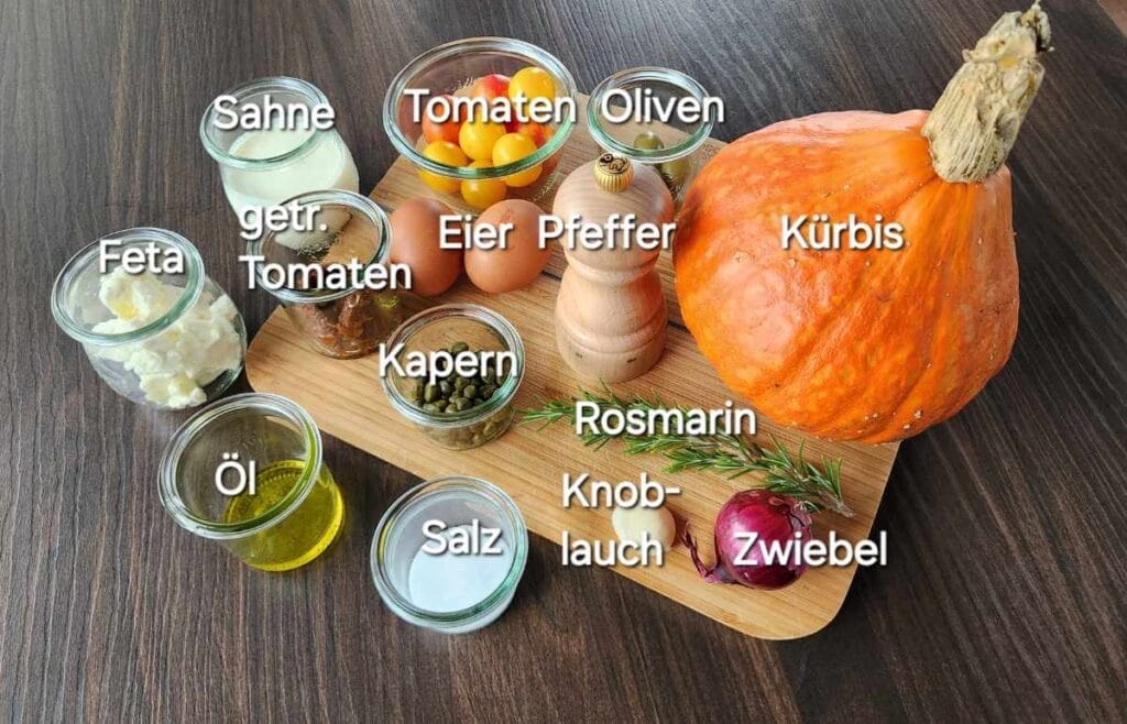 time2care - Rezept Kürbis Tarte Zutaten Füllung