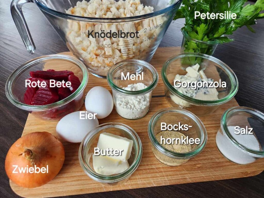 time2care - Rote Bete Knödel Zutaten