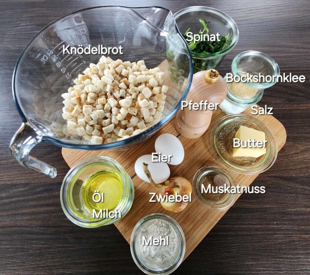 time2care - Spinach dumplings according to the 5 elements - Ingredients